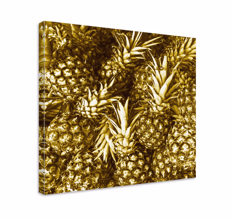 Tablou fructe ciorchine de ananas auriu - TenStickers