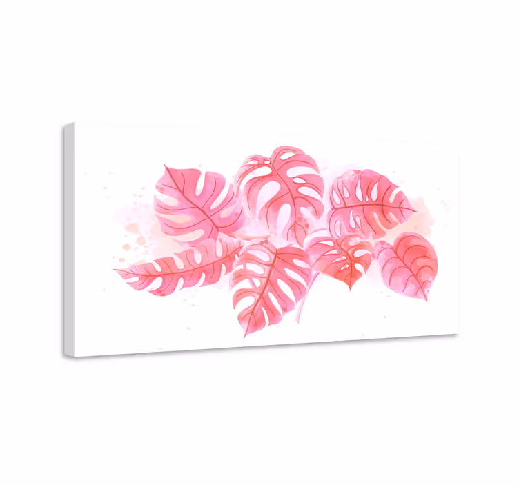 Tablou flori şi plante aranjament frunze monstera - TenStickers