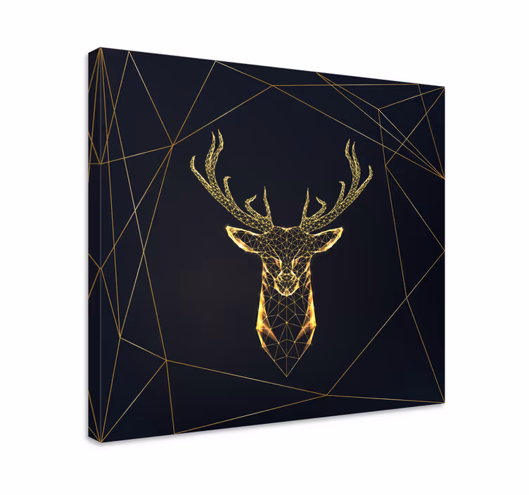 Cerb geometric cu imprimeuri de artă nordică aurie - TenStickers