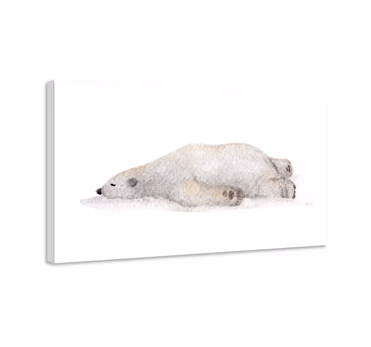 Tablou animale urs polar leneș - TenStickers