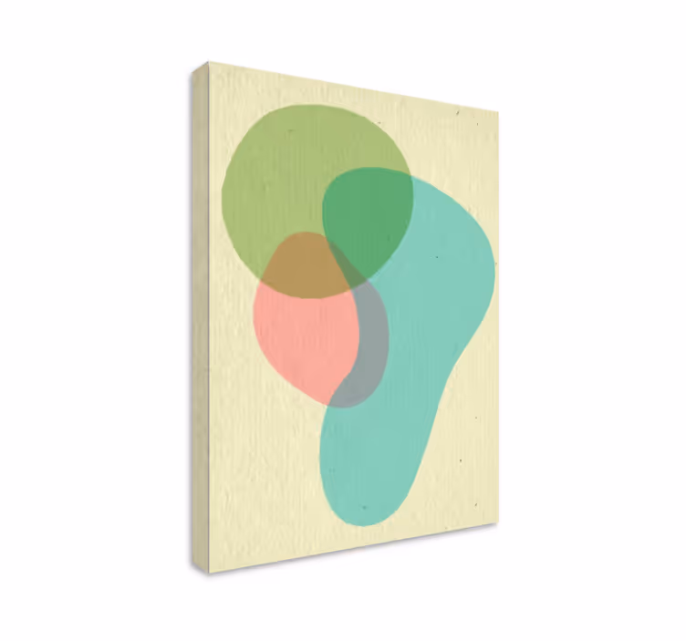 Tablou abstract compoziție de forme fluide - TenStickers