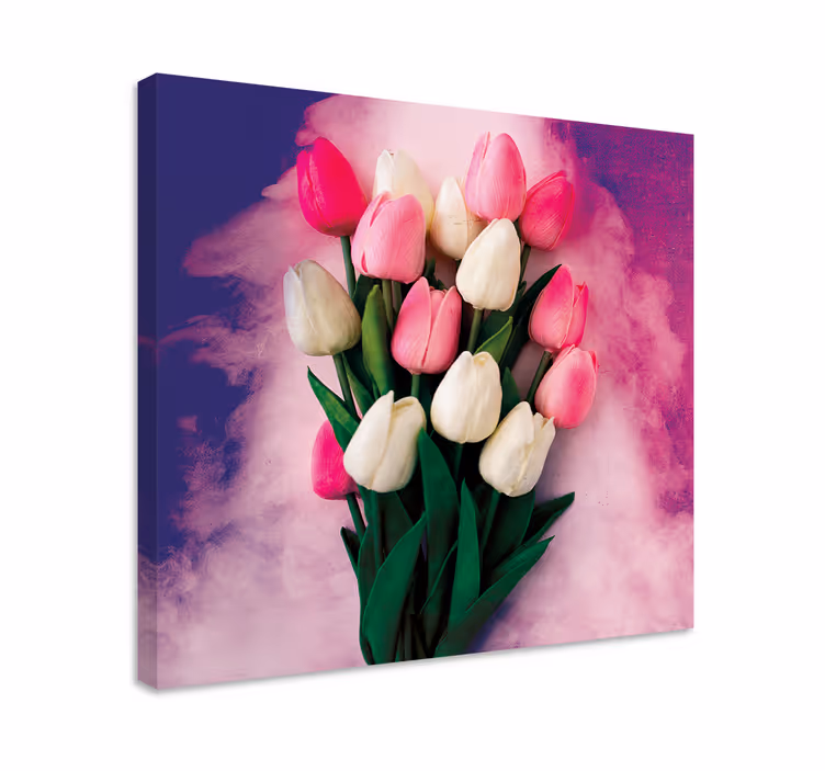 Pânză de flori de lalele colorate - TenStickers