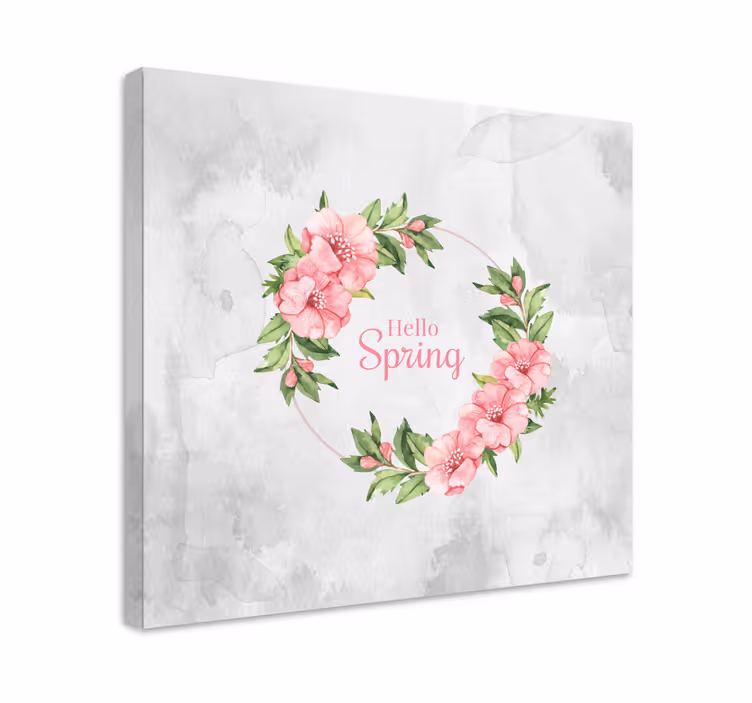 Tablou flori şi plante cerc floral de salut - TenStickers