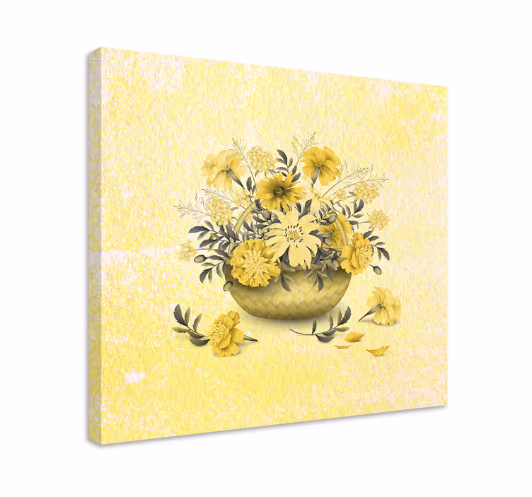 Tablou flori şi plante aranjament floral galben - TenStickers