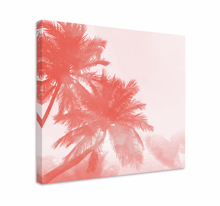 Tablou flori şi plante contur de palmier - TenStickers
