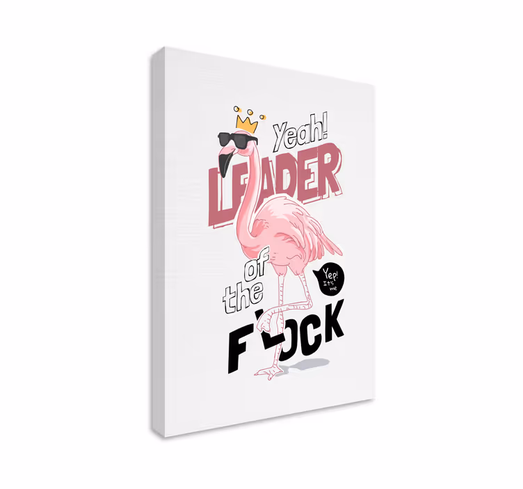 Tablou câini lider în stil flamingo - TenStickers