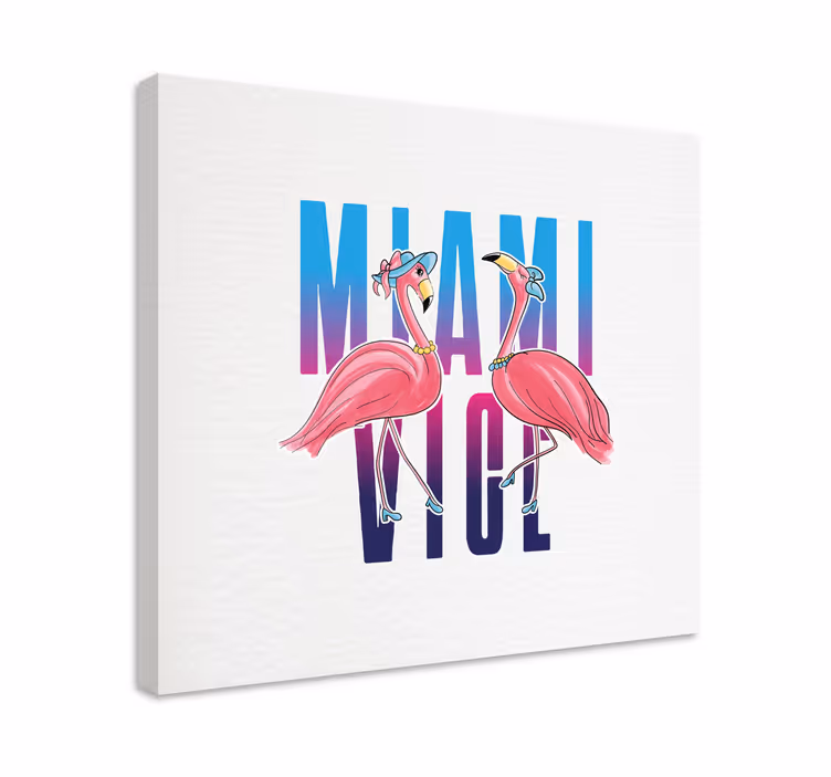 Tablou animale fashioniste flamingo - TenStickers