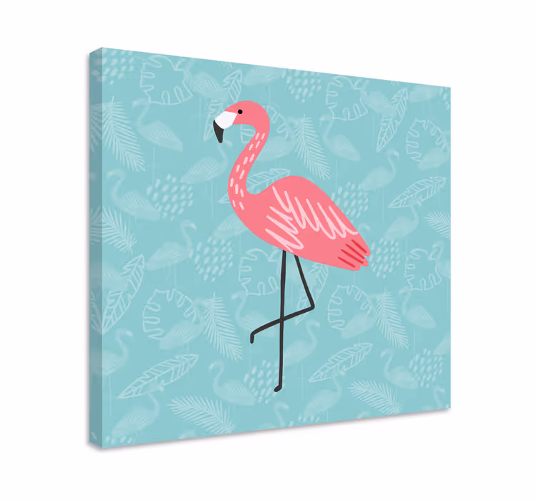 Tablou animale flamingo în picioare cu grație - TenStickers