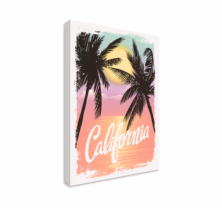 Tablou orașe vibe-uri de apus californian - TenStickers
