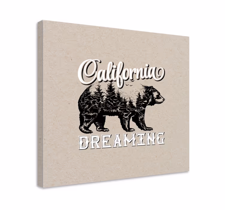 Tablou 3d aventură cu ursul din california - TenStickers