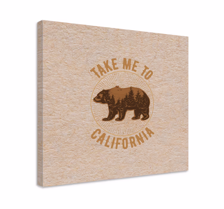 Tablou animale simbolul ursului din california - TenStickers