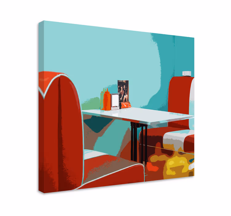 Poze retro panza restaurant living - TenStickers