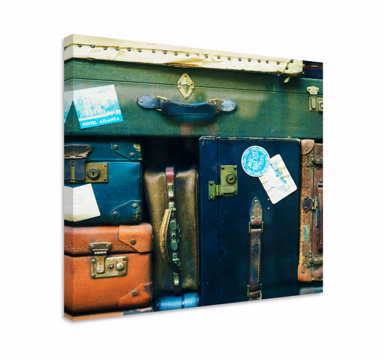 Tablou vintage colecția de valize călătorie - TenStickers