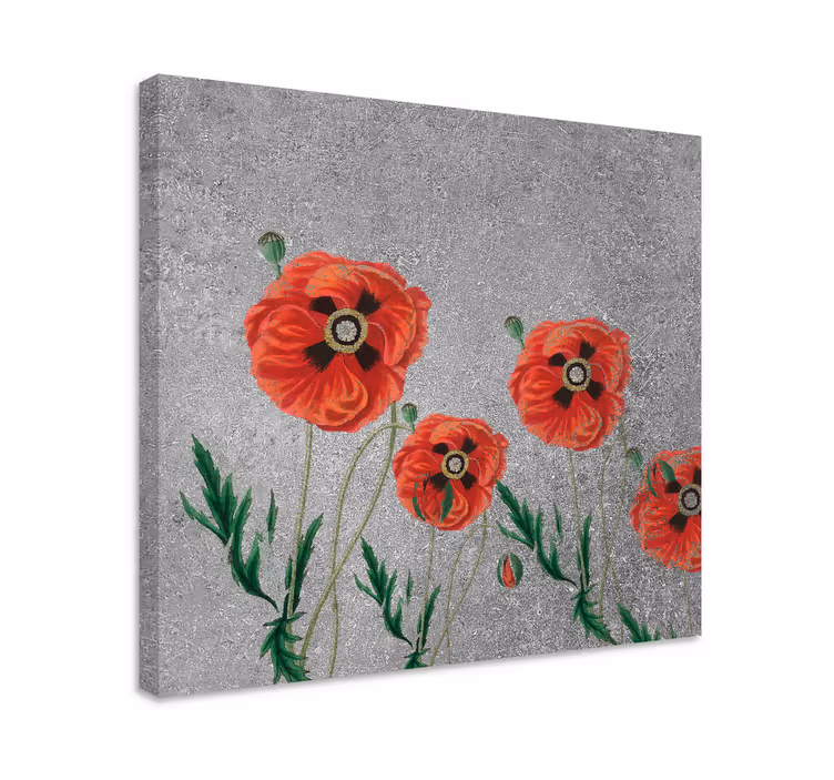 Tablou flori şi plante flori de mac vibrante - TenStickers