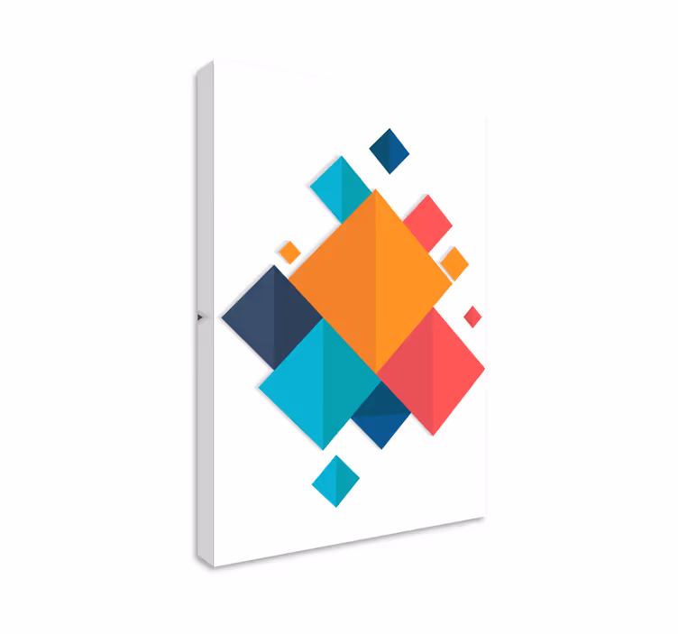 Tablou geometric forme vibrante - TenStickers