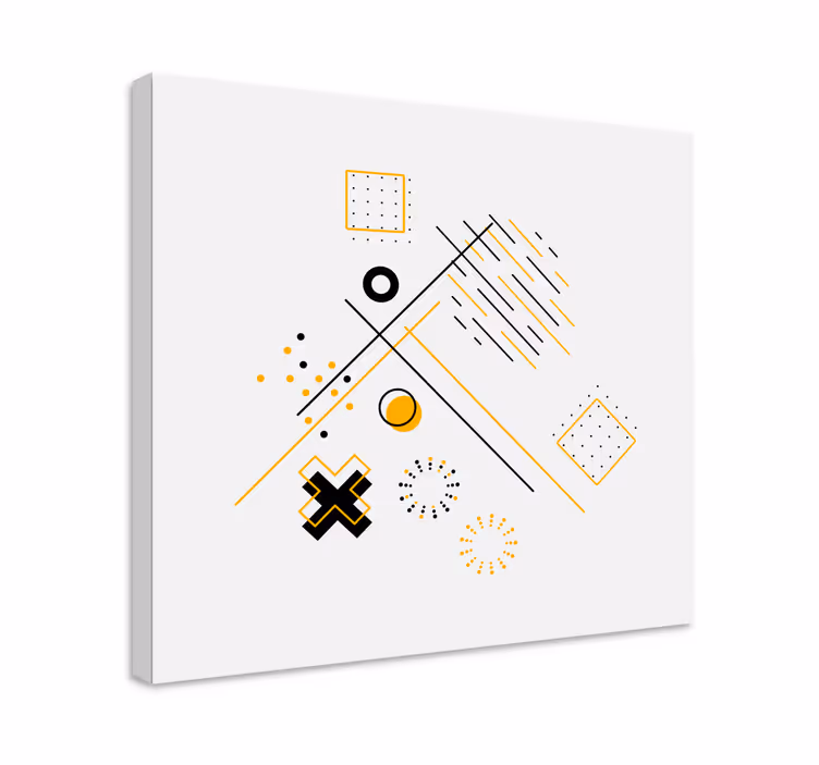 Tablou geometric forme geometrice nonfigurative - TenStickers