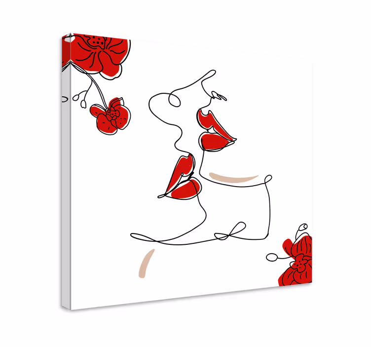 Tablou artă eleganță pe buze - TenStickers