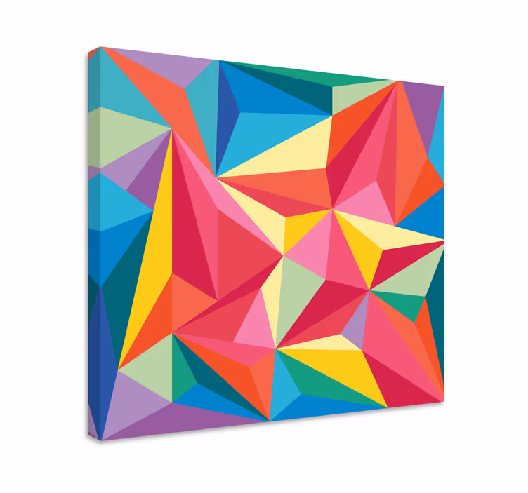 Imagine geometrică multicolor pânză geometrică - TenStickers