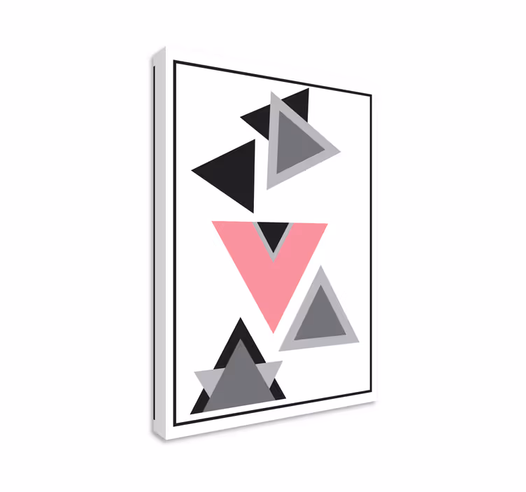 Triunghiuri artă abstractă pânză geometrică - TenStickers