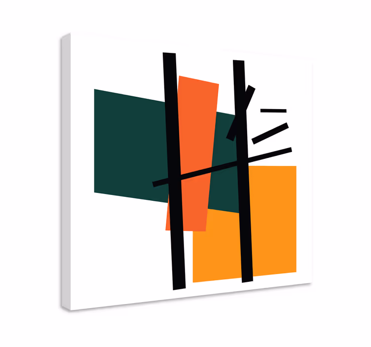 Pătrate și dreptunghiuri artă pânză geometrică - TenStickers