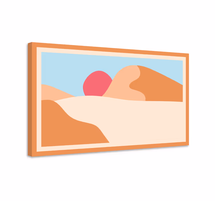 Tablou abstract peisaj deșert stilizat - TenStickers