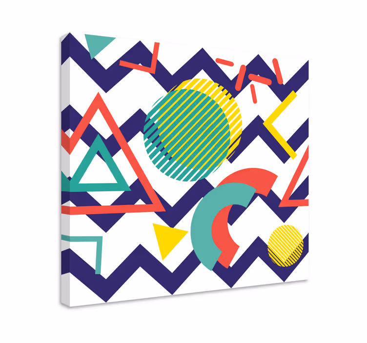 Tablou geometric forme geometrice dinamice - TenStickers