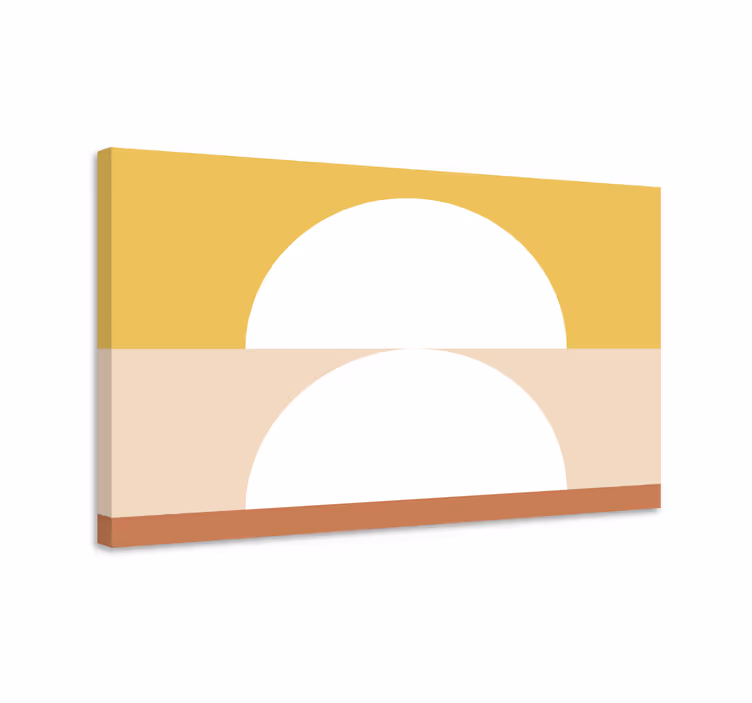 Două semicercuri arta geometrică pânză geometrică - TenStickers
