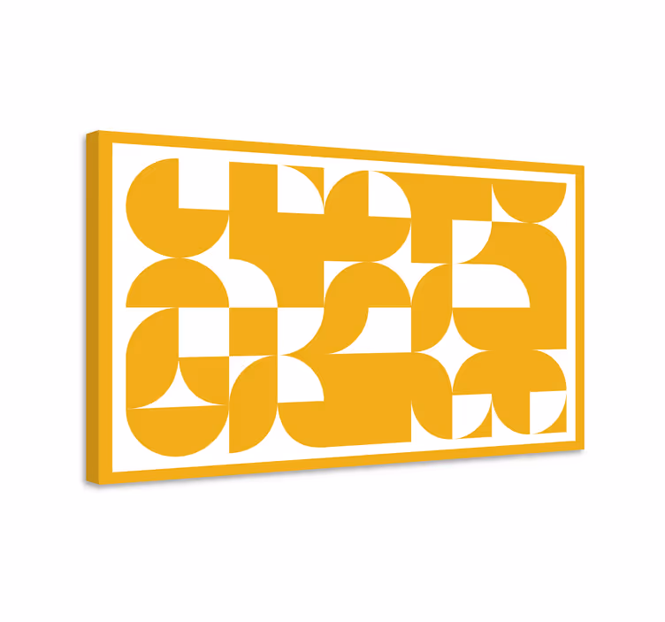 Arta forme model galben panza geometrica - TenStickers