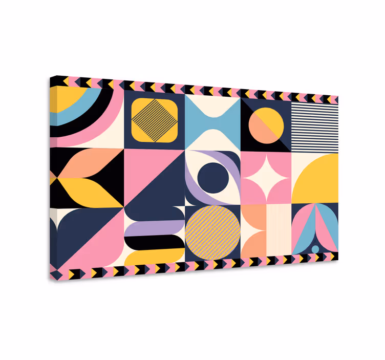 Tablou geometric colaj de forme geometrice - TenStickers