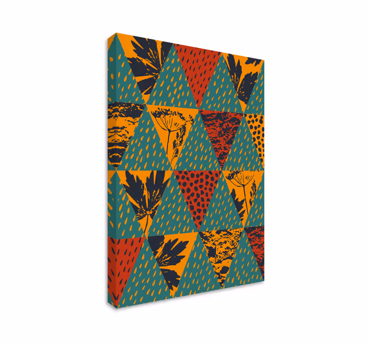 Tablou geometric cu model floral geometric - TenStickers