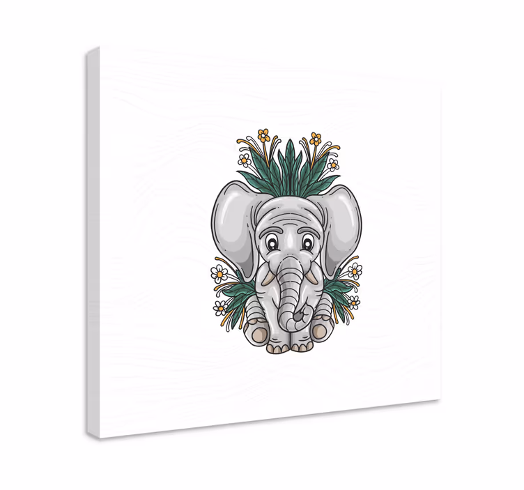 Tablou elefanți design jucăuș de elefant - TenStickers