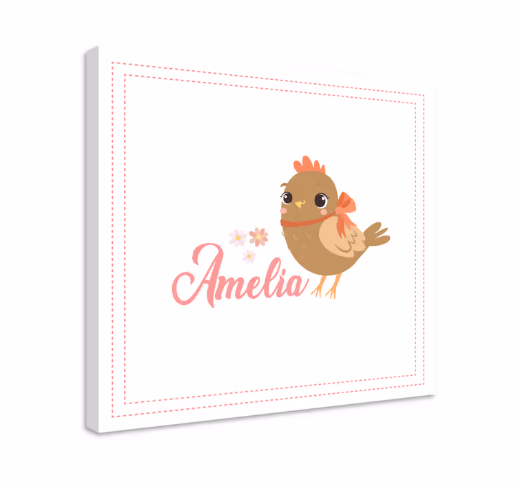 Tablou animale personaj păsărică drăguț - TenStickers