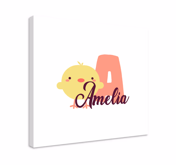 Tablou bei design cu puișor drăguț - TenStickers