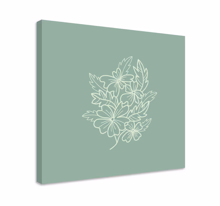 Tablou flori şi plante aranjament floral stilizat - TenStickers