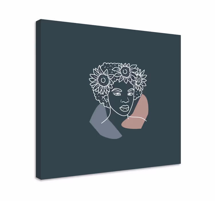 Tablou persoane portret botanic ornamentat - TenStickers