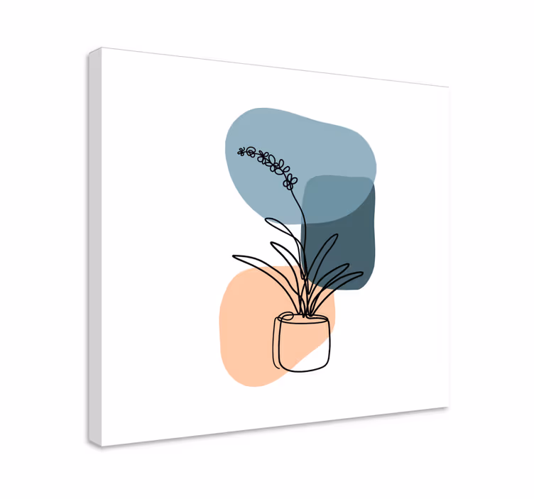 Tablou flori şi plante forme stilizate de plante - TenStickers