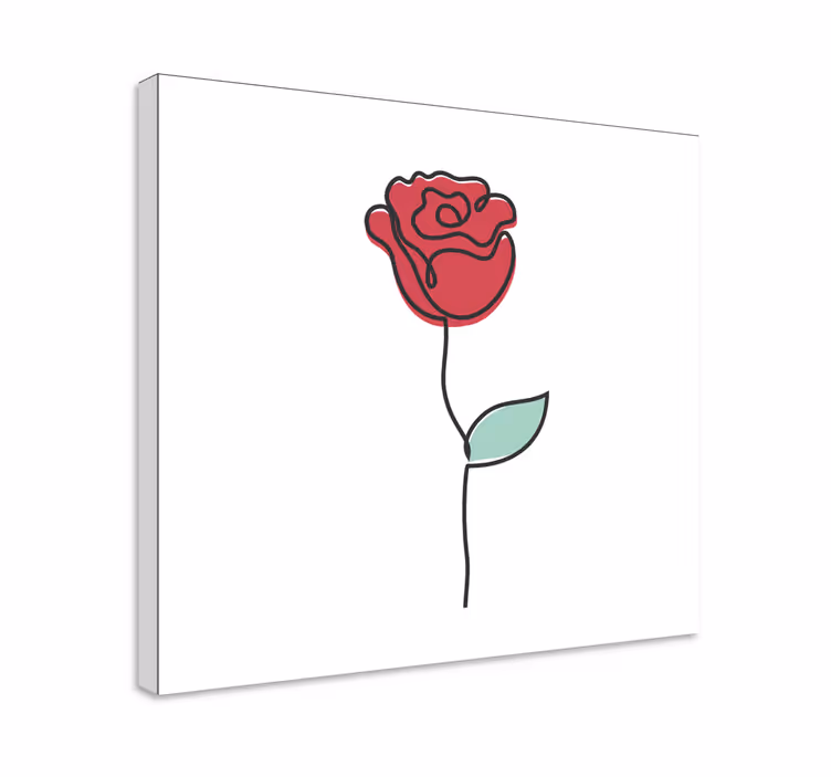 Tablou flori şi plante trandafir roșu elegant - TenStickers