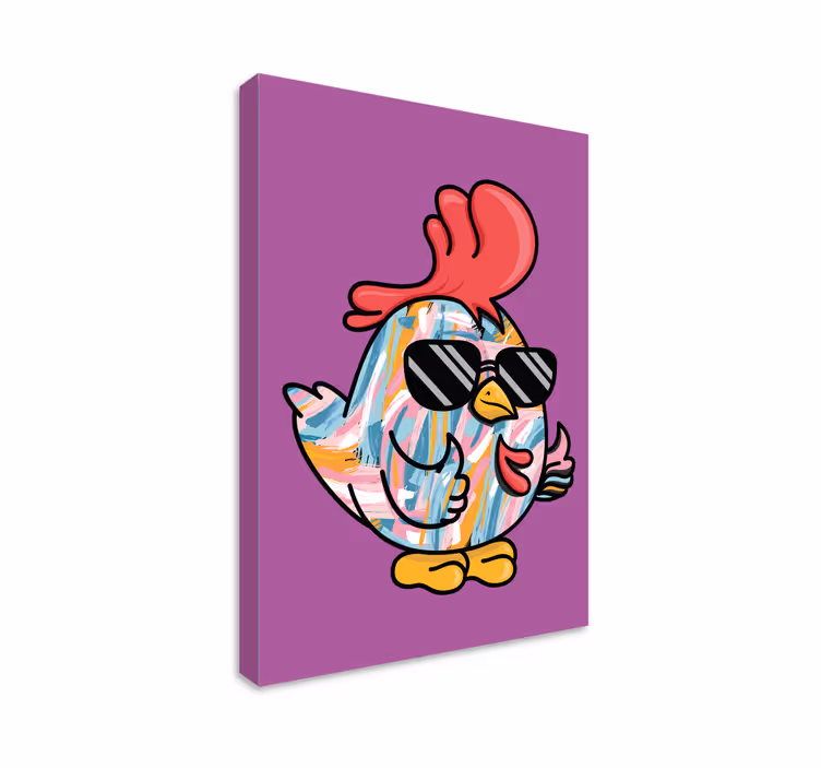 Tablou animale personajul cool al puiului - TenStickers