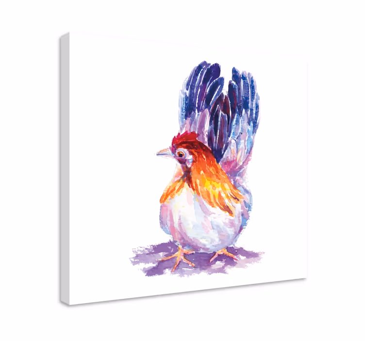 Tablou păsări figură de cocoș colorat - TenStickers