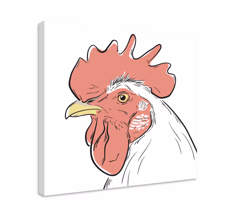 Tablou păsări portret detaliat de cocoș - TenStickers