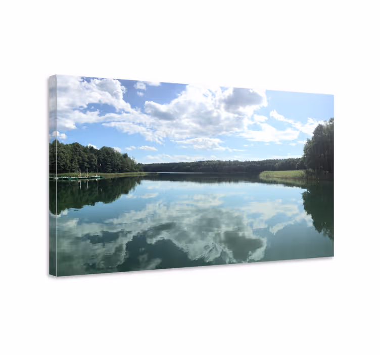 Tablou peisaje vedere reflectantă asupra lacului - TenStickers