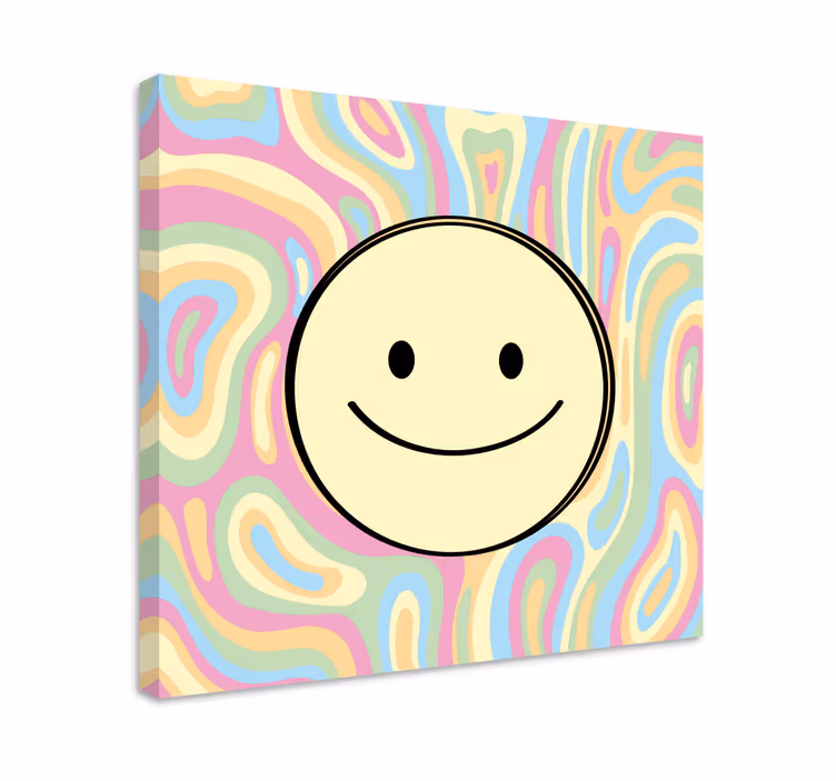 Tablou motivațional cu model de fețe zâmbitoare - TenStickers