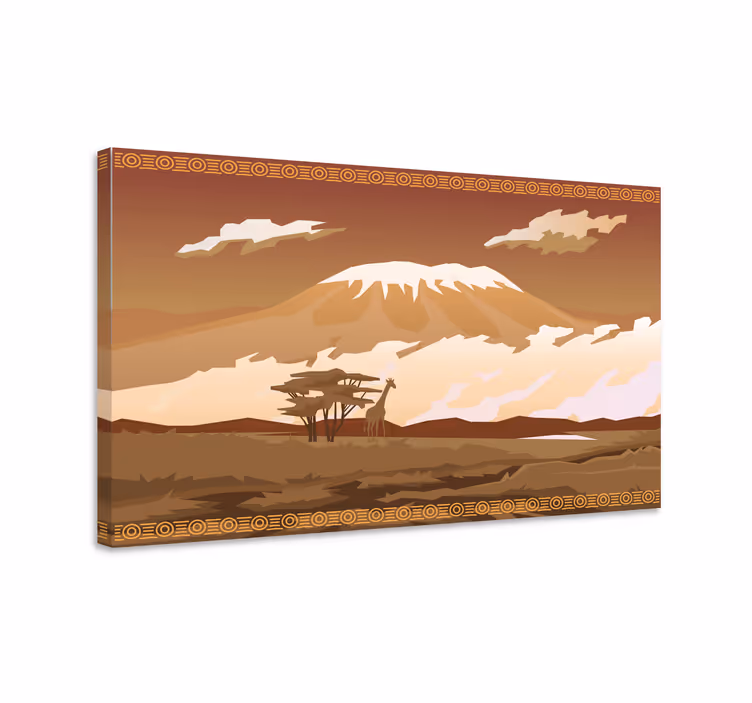 Pânză de peisaj maro kilimanjaro - TenStickers