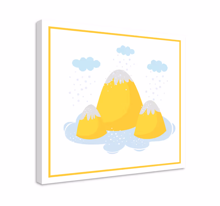 Tablou peisaje vârfuri montane galbene - TenStickers