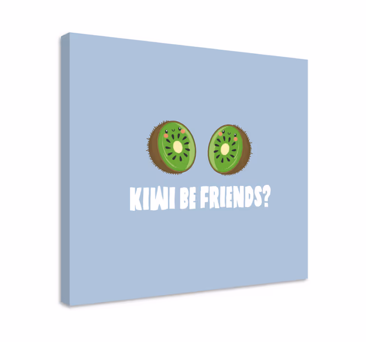 Citat amuzant cu arta de perete a canvascitate cu kiwi - TenStickers