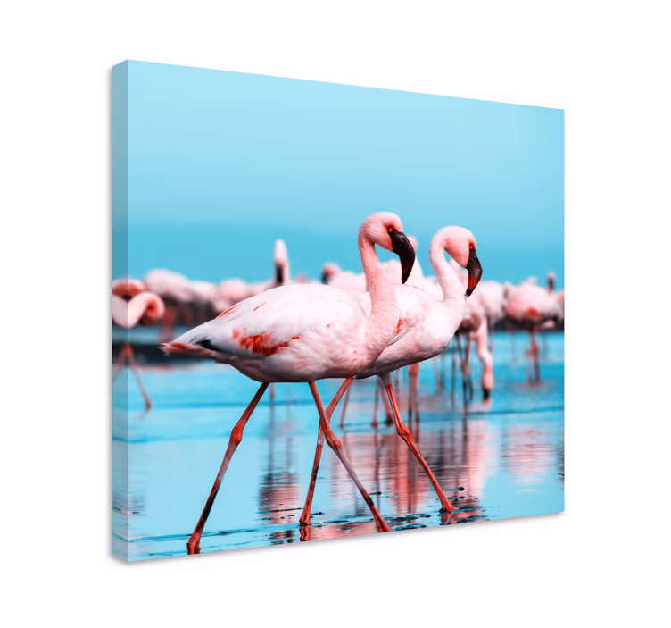 Tablou păsări flamingo roz majestuoși - TenStickers