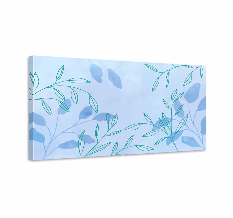 Tablou flori şi plante cu modele delicate de frunze - TenStickers