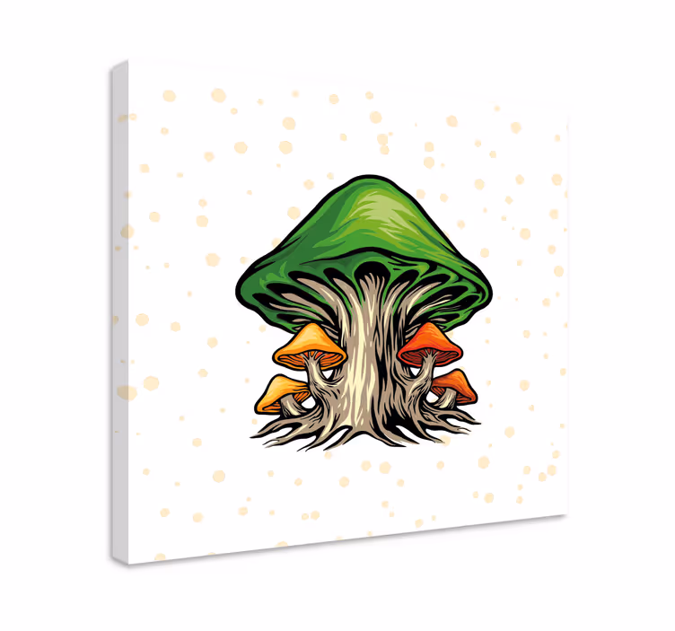 Tablou flori şi plante model de creștere ciuperci - TenStickers