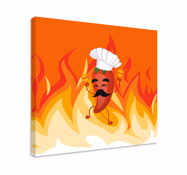 Tablou alte texte bucătarul chili dansator - TenStickers