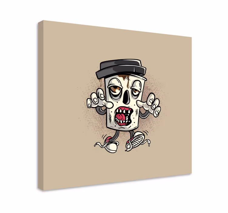 Tablou jocuri video coș de gunoi cu zombie - TenStickers